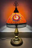 Lámpara turca de mesa Tiffany M estrella naranja