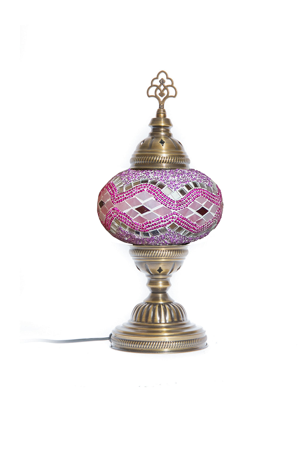 Lámpara turca de mesa M Beads Fucsia