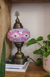 Lámpara turca de mesa M Beads Fucsia