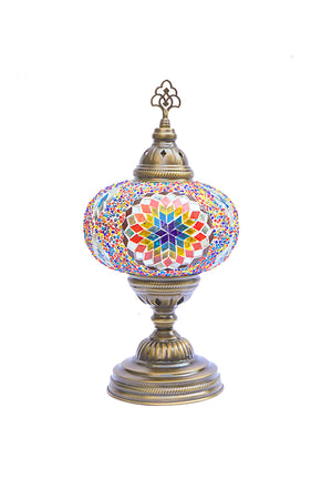 Lámpara turca de mesa L Hajima multicolor