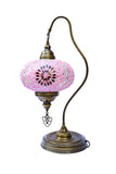 Lámpara turca de mesa cisne XL rosada