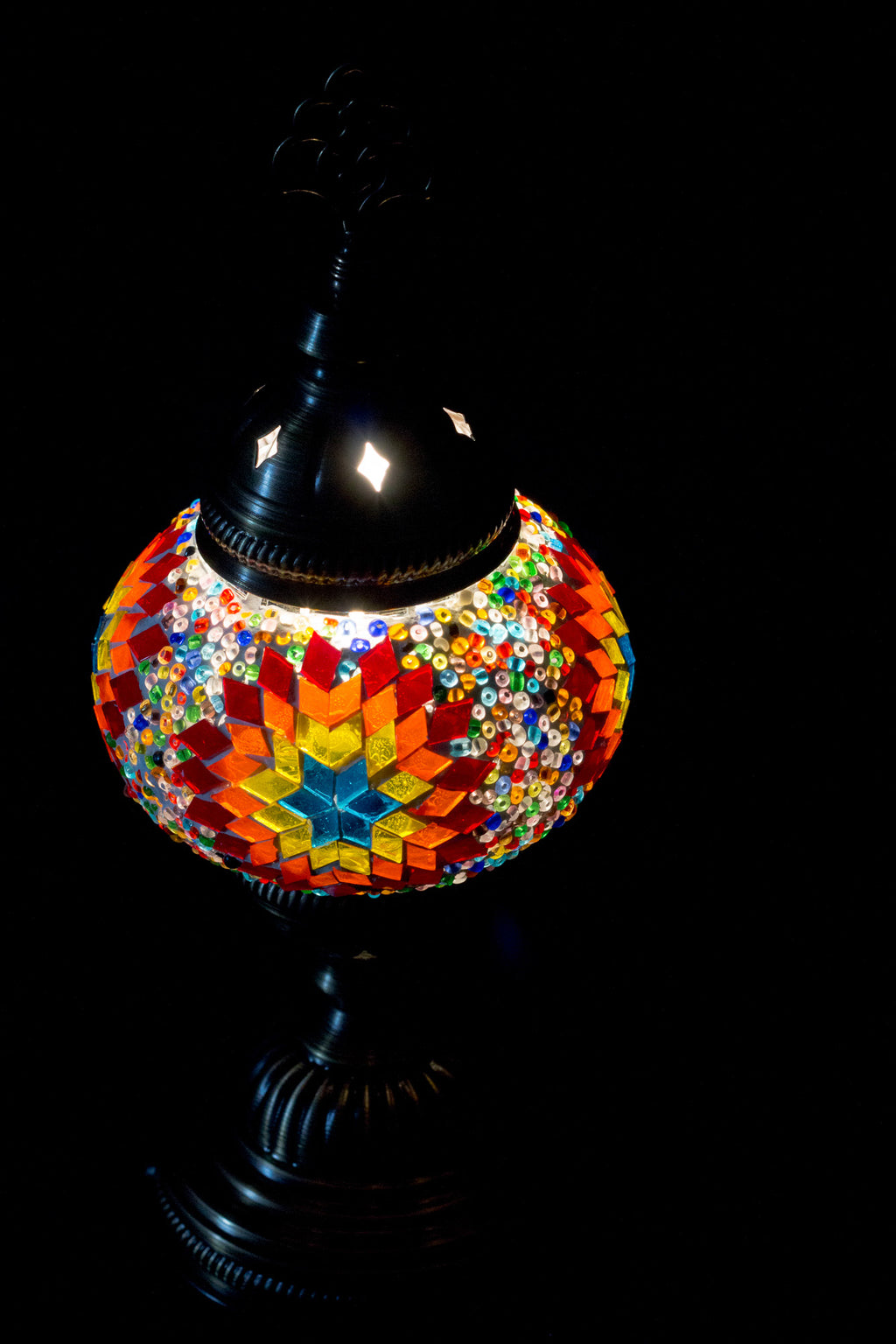 Lámpara turca de mesa S Hajima multicolor