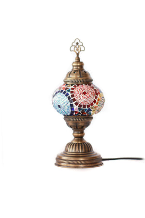 Lámpara turca de mesa S remolinos multicolor